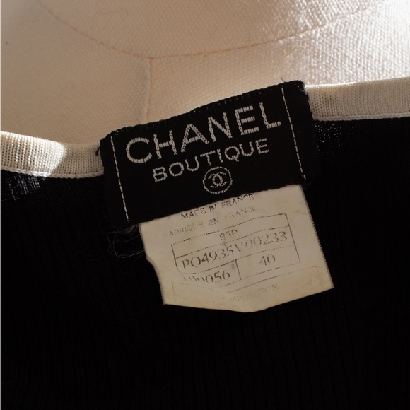 Chanel Spring 1995 Black White 95P Crop Cardigan - Picture 10 of 11